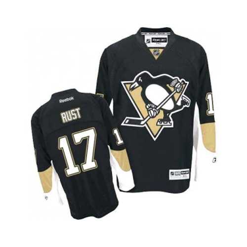 Men's Pittsburgh Penguins #17 Bryan Rust Black Home Stitched NHL Jersey