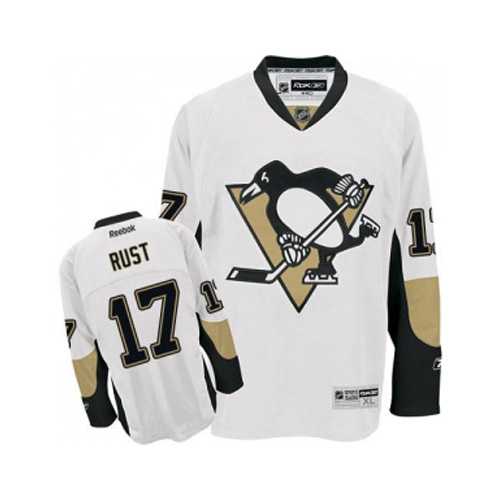 Men's Pittsburgh Penguins #17 Bryan Rust White Stitched NHL Jersey