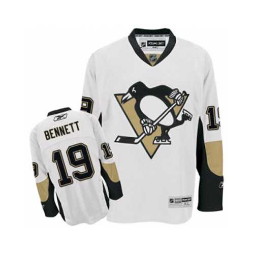 Men's Pittsburgh Penguins #19 Beau Bennett White Away NHL Jersey