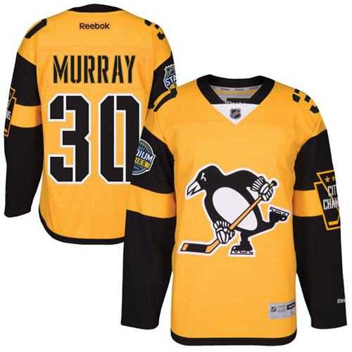 Men's Pittsburgh Penguins #30 Matt Murray Black 2017 Stadium Series Stitched NHL Jersey