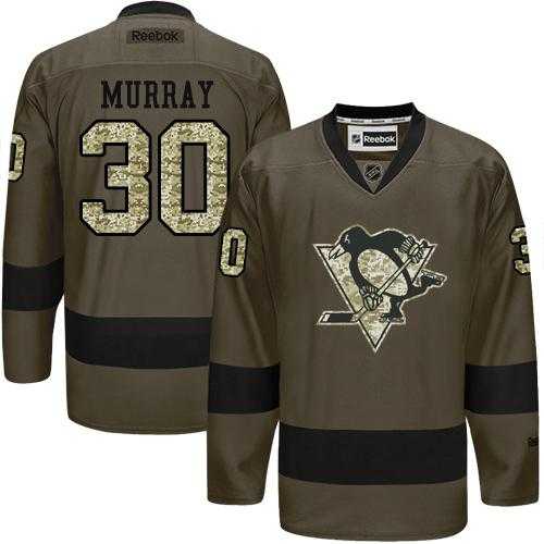 Men's Pittsburgh Penguins #30 Matt Murray Green Salute to Service Stitched NHL Jersey