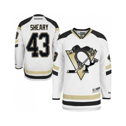 Men's Pittsburgh Penguins #43 Conor Sheary White 2014 Stadium Series NHL Jersey