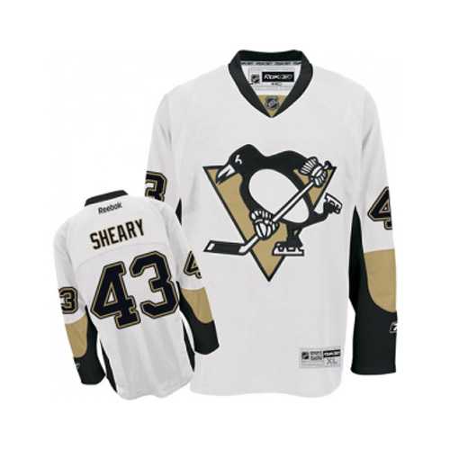 Men's Pittsburgh Penguins #43 Conor Sheary White Away NHL Jersey Men's Pittsburgh Penguins #43 Conor Sheary White Away NHL Jersey