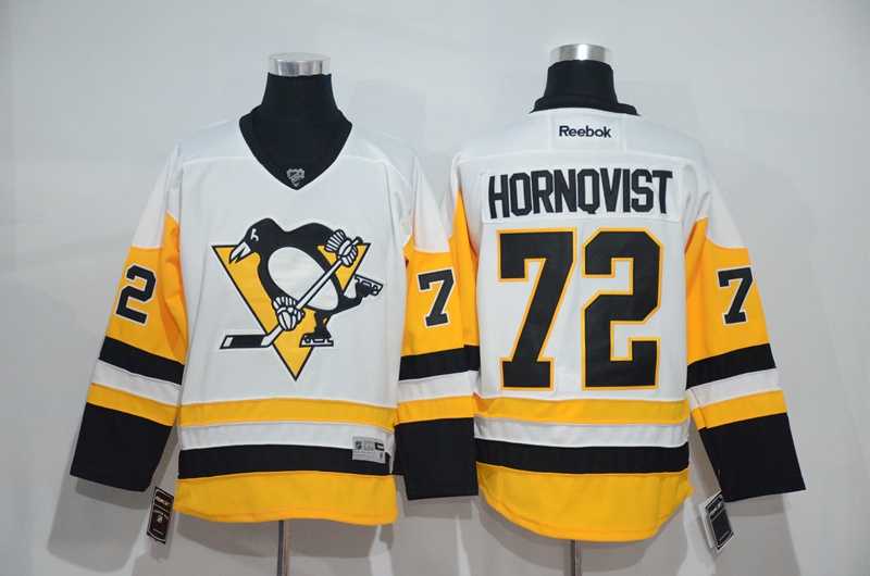 Men's Pittsburgh Penguins #72 Patric Hornqvist White New Away Stitched NHL Jersey