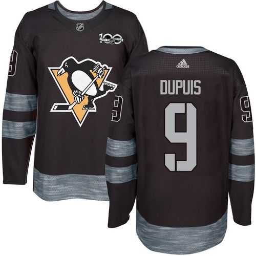 Men's Pittsburgh Penguins #9 Pascal Dupuis Black 1917-2017 100th Anniversary Stitched NHL Jersey