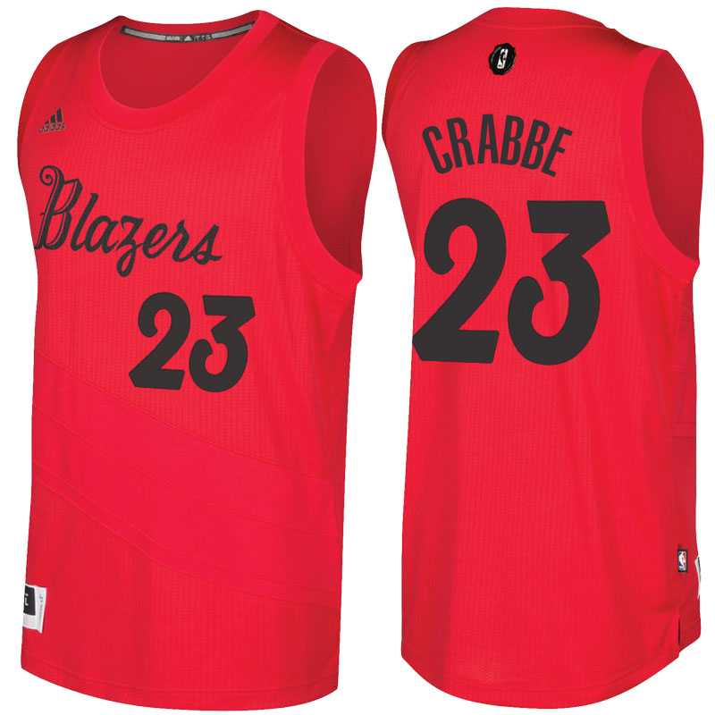 Men's Portland Trail Blazers #23 Allen Crabbe Red 2016 Christmas Day NBA Swingman Jersey