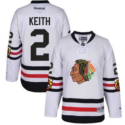 Men's Reebok Chicago Blackhawks #2 Duncan Keith 2017 Winter Classic White Stitched NHL Jersey