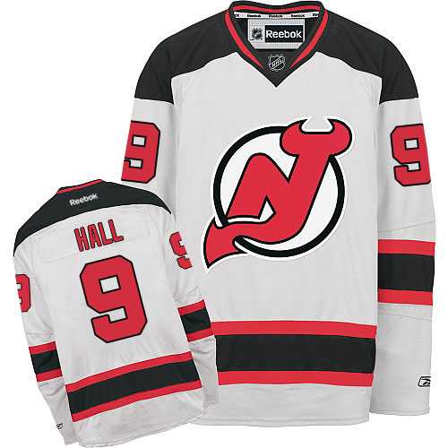 Men's Reebok New Jersey Devils #9 Taylor Hall White Away NHL Jersey