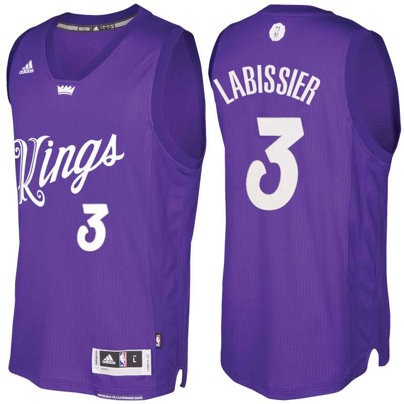 Men's Sacramento Kings #3 Skal Labissiere Purple 2016 Christmas Day NBA Swingman Jersey