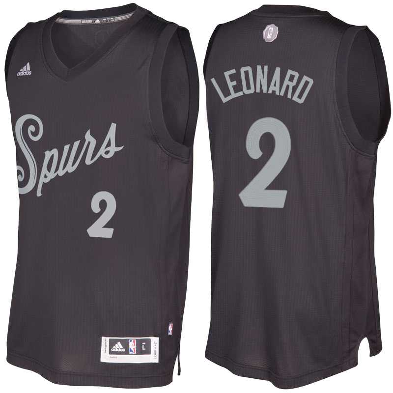 Men's San Antonio Spurs #2 Kawhi Leonard Black 2016 Christmas Day NBA Swingman Jersey