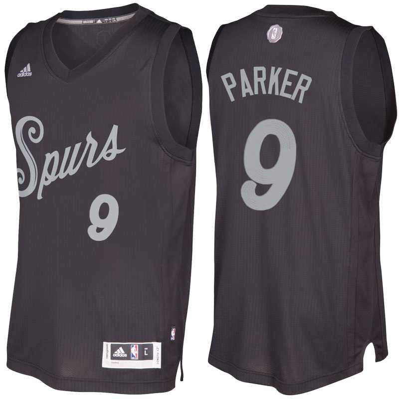 Men's San Antonio Spurs #9 Tony Parker Black 2016 Christmas Day NBA Swingman Jersey
