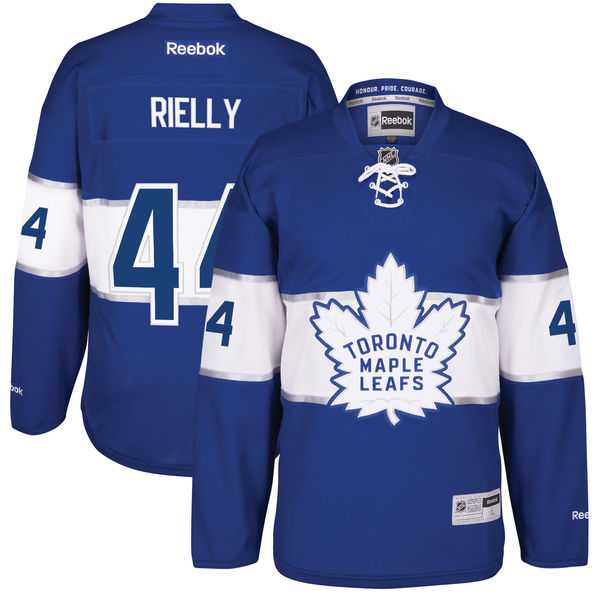 Men's Toronto Maple Leafs #4 Morgan Rielly Blue 2017 Centennial Classic Stitched NHL Jersey