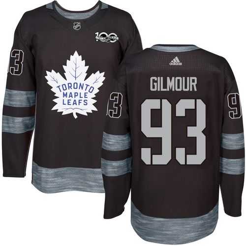 Men's Toronto Maple Leafs #93 Doug Gilmour Black 1917-2017 100th Anniversary Stitched NHL Jersey