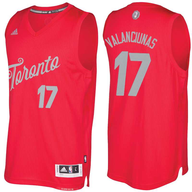 Men's Toronto Raptors #17 Jonas Valanciunas Red 2016 Christmas Day NBA Swingman Jersey