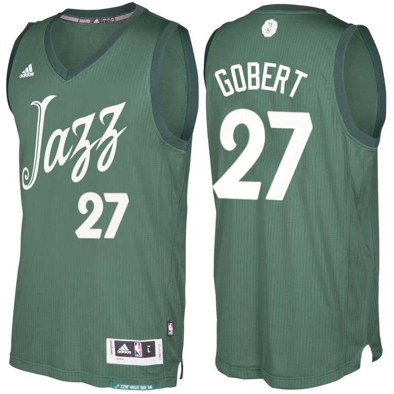 Men's Utah Jazz #27 Rudy Gobert Green 2016 Christmas Day NBA Swingman Jersey