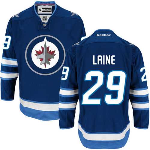 Men's Winnipeg Jets #29 Patrik Laine Navy Blue Home NHL Jersey
