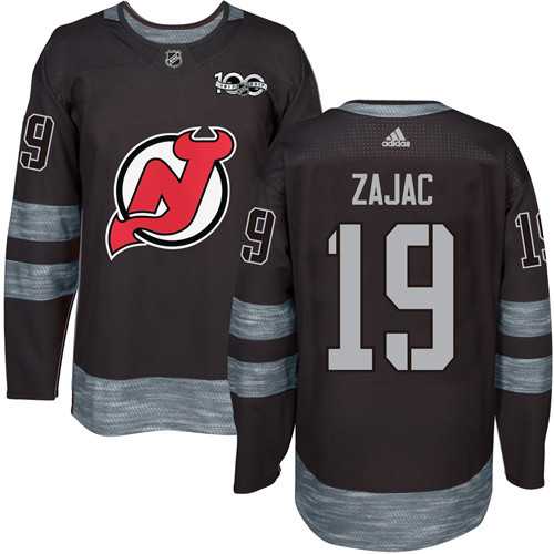 New Jersey Devils #19 Travis Zajac Black 1917-2017 100th Anniversary Stitched NHL Jersey