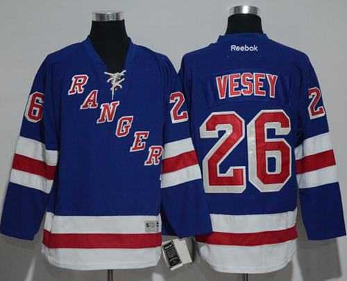 New York Rangers #26 Jimmy Vesey Blue Home Stitched NHL Jersey