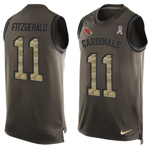 Nike Arizona Cardinals #11 Larry Fitzgerald Green Men's Stitched NFL Limited Salute To Service Tank Top Jersey