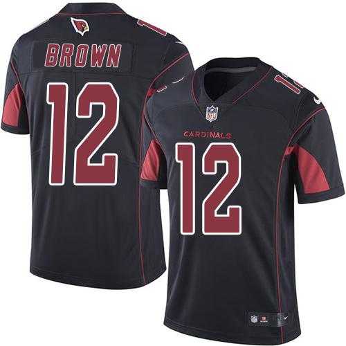 Nike Arizona Cardinals #12 John Brown Black Men's Stitched NFL Limited Rush Jersey