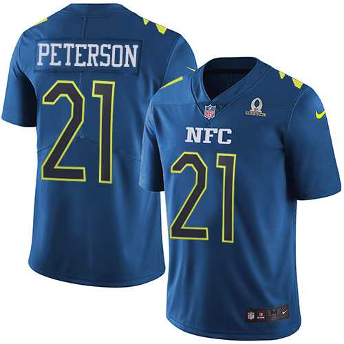 Nike Arizona Cardinals #21 Patrick Peterson Navy Men's Stitched NFL Limited NFC 2017 Pro Bowl Jersey