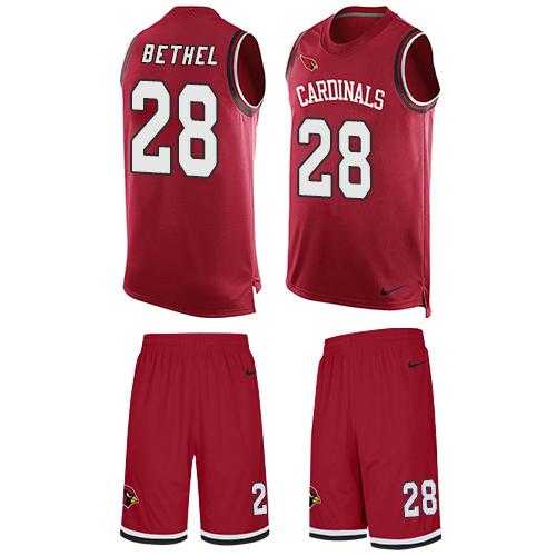 Nike Arizona Cardinals #28 Justin Bethel Red Team Color Men's Stitched NFL Limited Tank Top Suit Jersey