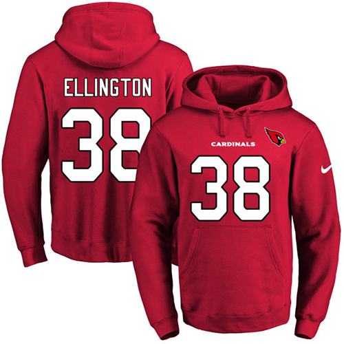 Nike Arizona Cardinals #38 Andre Ellington Red Name & Number Pullover NFL Hoodie