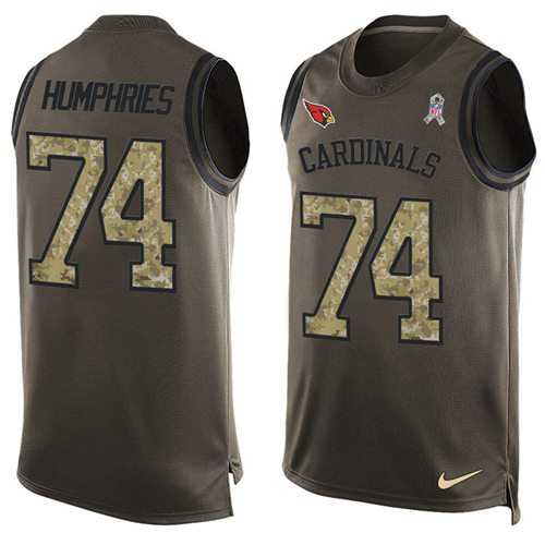 Nike Arizona Cardinals #74 D.J. Humphries Green Men's Stitched NFL Limited Salute To Service Tank Top Jersey