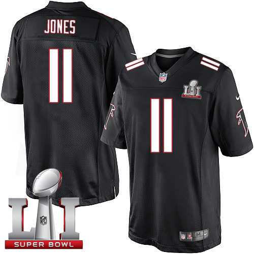 Nike Atlanta Falcons #11 Julio Jones Black Alternate Super Bowl LI 51 Men's Stitched NFL Limited Jersey