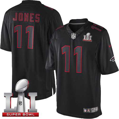 Nike Atlanta Falcons #11 Julio Jones Black Super Bowl LI 51 Men's Stitched NFL Impact Limited Jersey