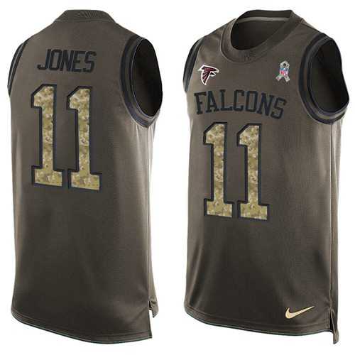 Nike Atlanta Falcons #11 Julio Jones Green Men's Stitched NFL Limited Salute To Service Tank Top Jersey