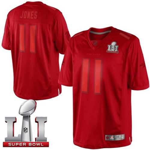 Nike Atlanta Falcons #11 Julio Jones Red Super Bowl LI 51 Men's Stitched NFL Drenched Limited Jersey