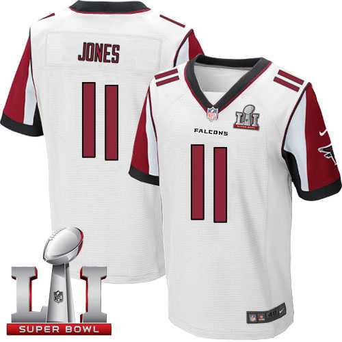 Nike Atlanta Falcons #11 Julio Jones White Super Bowl LI 51 Men's Stitched NFL Elite Jersey