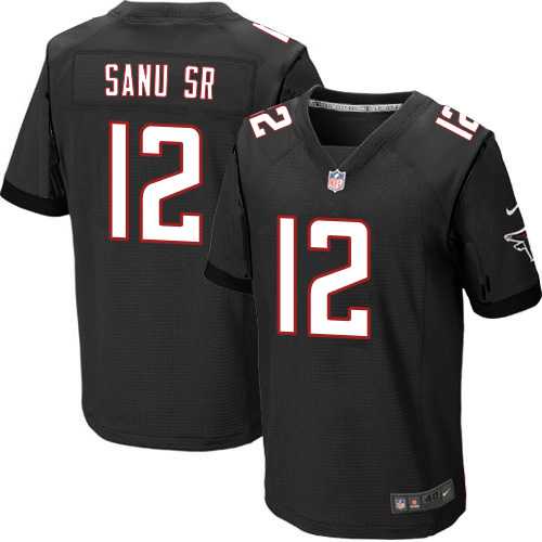 Nike Atlanta Falcons #12 Mohamed Sanu Sr Black Alternate Men's Stitched NFL Elite Jersey