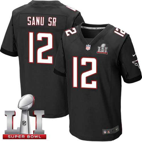Nike Atlanta Falcons #12 Mohamed Sanu Sr Black Alternate Super Bowl LI 51 Men's Stitched NFL Elite Jersey