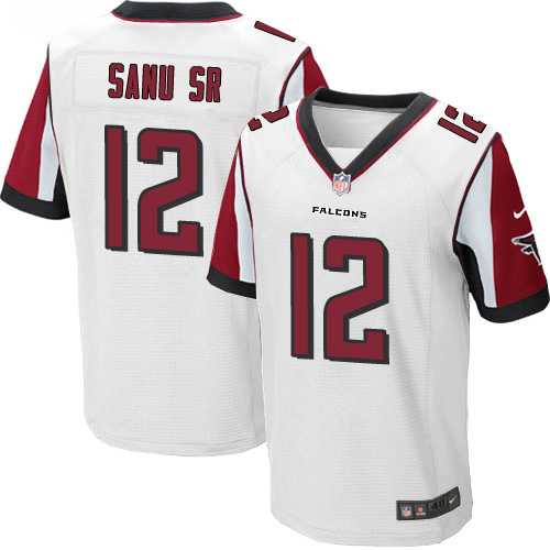 Nike Atlanta Falcons #12 Mohamed Sanu Sr White Men's Stitched NFL Elite Jersey