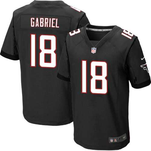 Nike Atlanta Falcons #18 Taylor Gabriel Black Alternate Men's Stitched NFL Elite Jersey