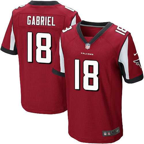 Nike Atlanta Falcons #18 Taylor Gabriel Red Team Color Men's Stitched NFL Elite Jersey