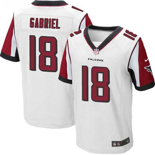 Nike Atlanta Falcons #18 Taylor Gabriel White Men's Stitched NFL Elite Jersey