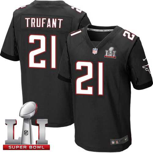 Nike Atlanta Falcons #21 Desmond Trufant Black Alternate Super Bowl LI 51 Men's Stitched NFL Elite Jersey