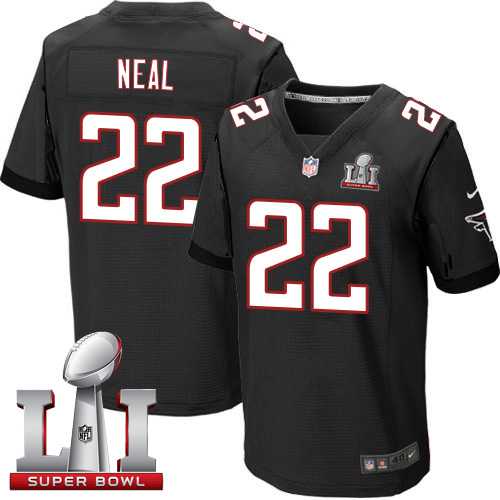 Nike Atlanta Falcons #22 Keanu Neal Black Alternate Super Bowl LI 51 Men's Stitched NFL Elite Jersey