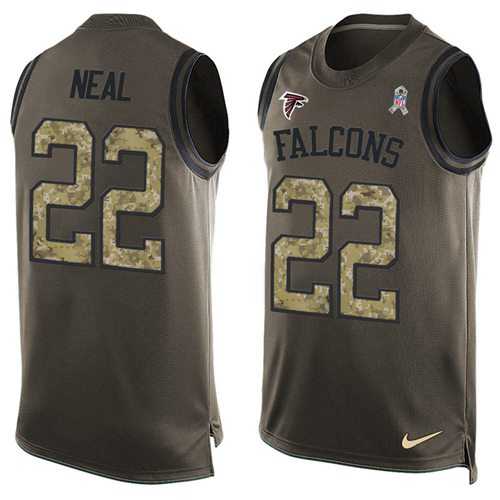 Nike Atlanta Falcons #22 Keanu Neal Green Men's Stitched NFL Limited Salute To Service Tank Top Jersey