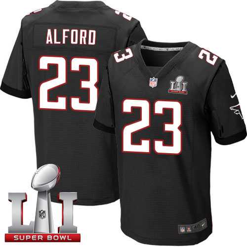Nike Atlanta Falcons #23 Robert Alford Black Alternate Super Bowl LI 51 Men's Stitched NFL Elite Jersey