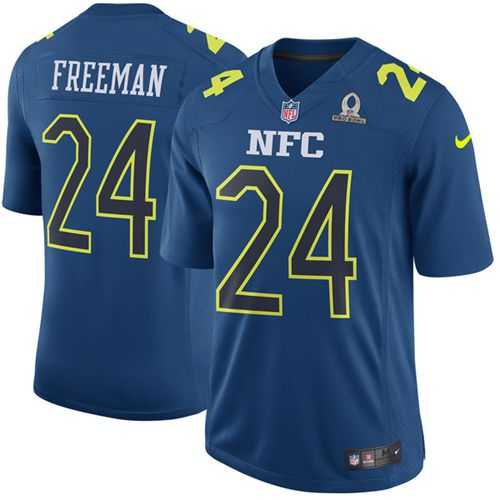 Nike Atlanta Falcons #24 Devonta Freeman Navy Men's Stitched NFL Game NFC 2017 Pro Bowl Jersey