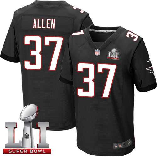 Nike Atlanta Falcons #37 Ricardo Allen Black Alternate Super Bowl LI 51 Men's Stitched NFL Elite Jersey