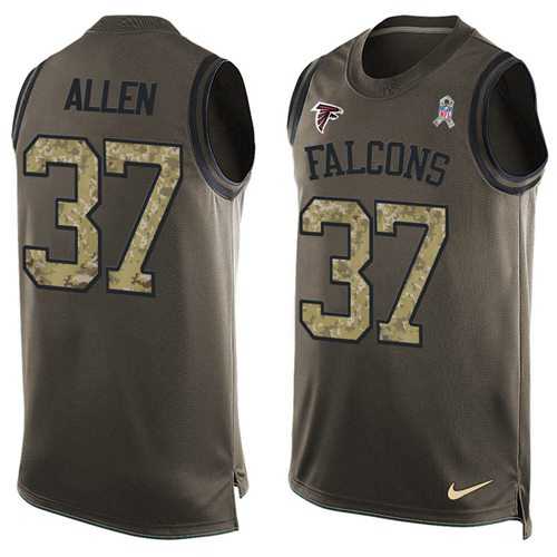 Nike Atlanta Falcons #37 Ricardo Allen Green Men's Stitched NFL Limited Salute To Service Tank Top Jersey