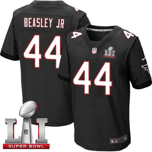 Nike Atlanta Falcons #44 Vic Beasley Jr Black Alternate Super Bowl LI 51 Men's Stitched NFL Elite Jersey