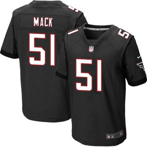 Nike Atlanta Falcons #51 Alex Mack Black Alternate Men's Stitched NFL Elite Jersey