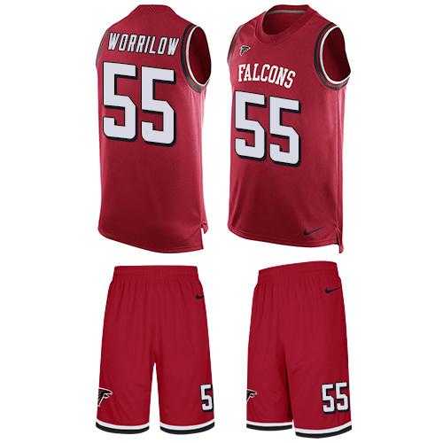 Nike Atlanta Falcons #55 Paul Worrilow Red Team Color Men's Stitched NFL Limited Tank Top Suit Jersey