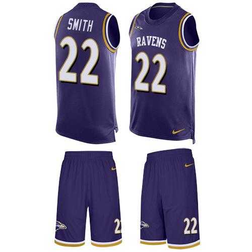 Nike Baltimore Ravens #22 Jimmy Smith Purple Team Color Men's Stitched NFL Limited Tank Top Suit Jersey